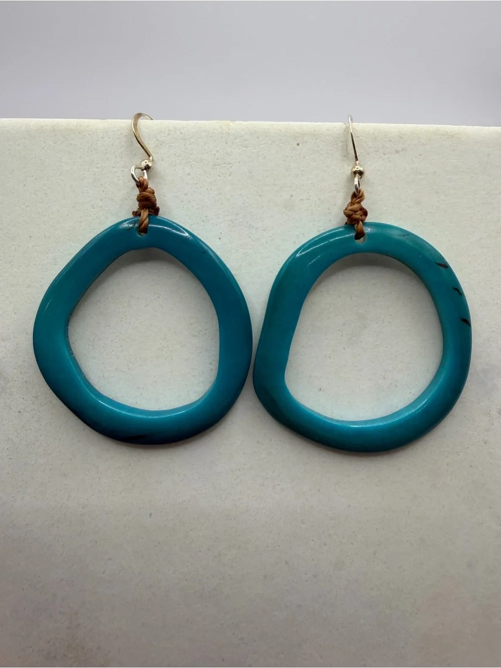 Marianitas Tagua Nut Dangle Earrings Fair Trade Ecuador Vegetable Ivory Jewelry